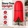 Upright Christmas Tree Storage Bag with Adjustable Straps, Zipper &