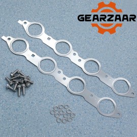 GEARZAAR LS MLS Exhaust Manifold Header Gasket Kit W/Bolts For LS1 4.8 5.3 5.7 6.0 √