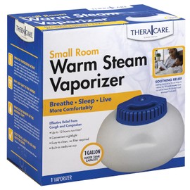 TheraCare Warm Steam Vaporizer | for Small Size Rooms | No Filter Required | Cold and Congestion Relief | Natural, Safe, Effective | Whole Family Comfort