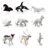 BRETOYIN 10PCS Mini Arctic Animals Toys Set Polar Animal Figurines