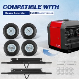 Orceed White All Terrain Wheel Kit, Fit For Honda Generator EU3000is, Solid Tires, OE 06423-ZS9-020AH, 06423ZS9020AH