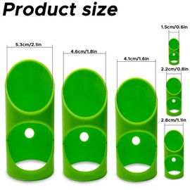 GDGJWL 6PCS Pipe Insulation Cutting Guide， Molded Foam Pipe Cutter Tool with 15MM-53MM Insulation Cutting Fixture for Home/Industrial/Commercial Plumbing + Bonus 59" Tape Measure (Green)