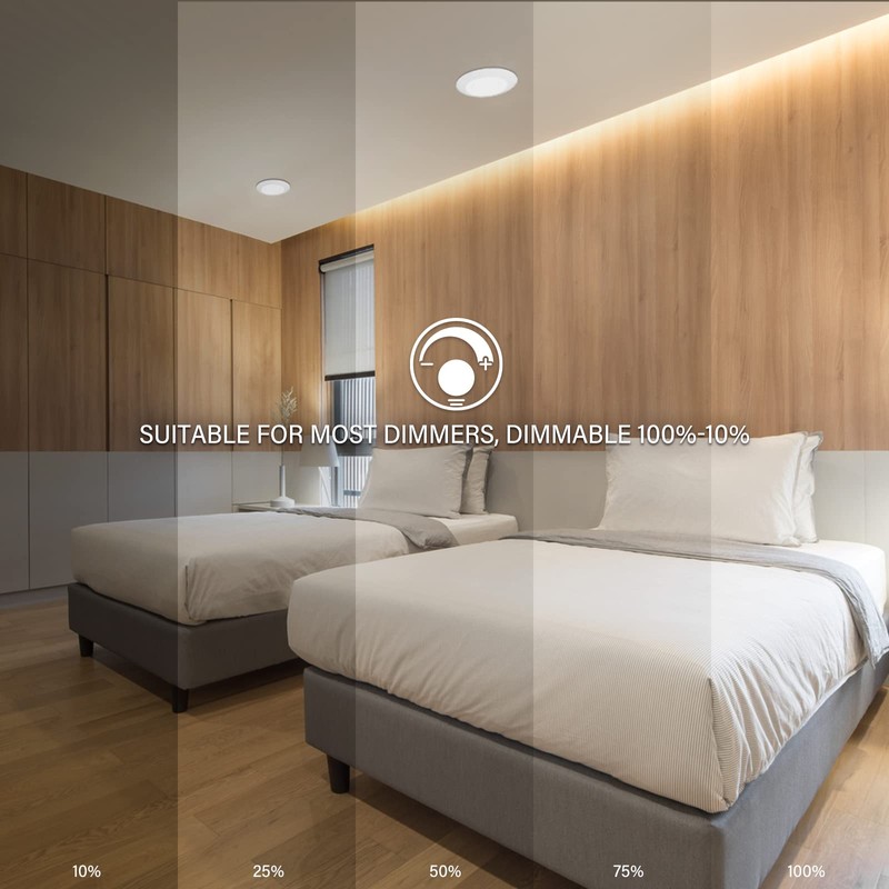 ZAGO Black 6 Inch LED Disk Light: Surface Mount Low