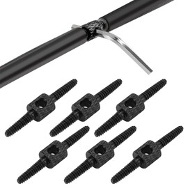 BLPRKOT Bicycle Inner Tube Brake Bicycle Shift Cable Connector 26 mm Bicycle Cable Guide Suitable for Mountain Bike Road Bike Maintenance and Modification Black Pack of 6