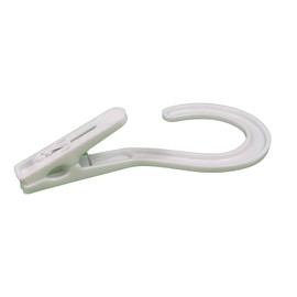 SYMAK Set of 5 Laundry Hooks Clothes Hanger Clips White Plastic Home Aide K2105
