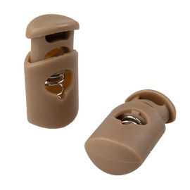 Paracord Planet Cord Lock Clamp - (10 Pack, Coyote Brown) - Heavy-Duty Industrial Plastic Single Hole Cord Toggle End