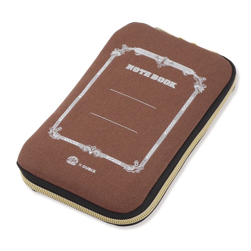 M Plan 010141-43 Swallow x CUBIX Pencil Case, Mocha Brown