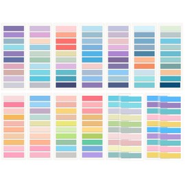 Yoosso Pack of 3000 Adhesive Strips, 15 Sets Sticky Markers, Index Tabs, Small Sticky Notes, Aesthetic Sticky Notes, Pastel Self-Adhesive Notes for Office, School, Page Marking (Multi-Colour)