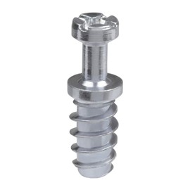 Amig - Eccentric Bolt | Diameter 6 x 15.5 mm | Furniture Assembly with Star Screw | Ideal for Shelves & Furniture Connection | Galvanised Steel, Silver, Diameter 6 x 15.5 mm, Alloy Steel