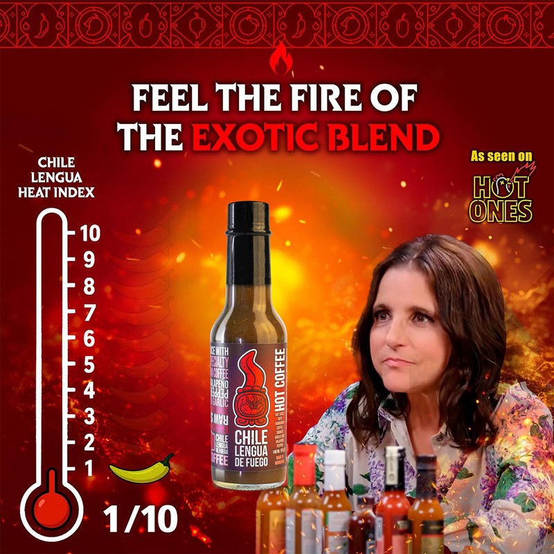 Chile Lengua de Fuego Mild Hot Sauce (Pack of 3,