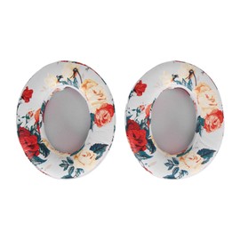 Replacement Ear Cushions Professional Soft Protein Leather Soundproof Memory Foam Print Ear Pads for Studio 2 Studio 3 White
