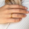 FUNEIA Pack of 3 Rings Gold Ladies Women 14k Gold-Plated