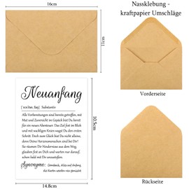 RFBEUTEL New Beginnings Card with Keyring New Beginnings Card Small Gifts for Colleagues Farewell Colleague Job Change Retirement New Job Courage Gifts