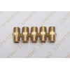 LTWFITTING Brass Fittings Double Nipple with Hexagonal 1/4 Inch Female
