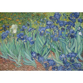 Ulmer Puzzleschmiede - Puzzle Vincent Van Gogh, Iris - Classic 1000 Piece Puzzle - Art and Painting - Puzzle Motif of Irises in Colourful Flower Meadow (Van Gogh, Saint-Rémy, 1889)