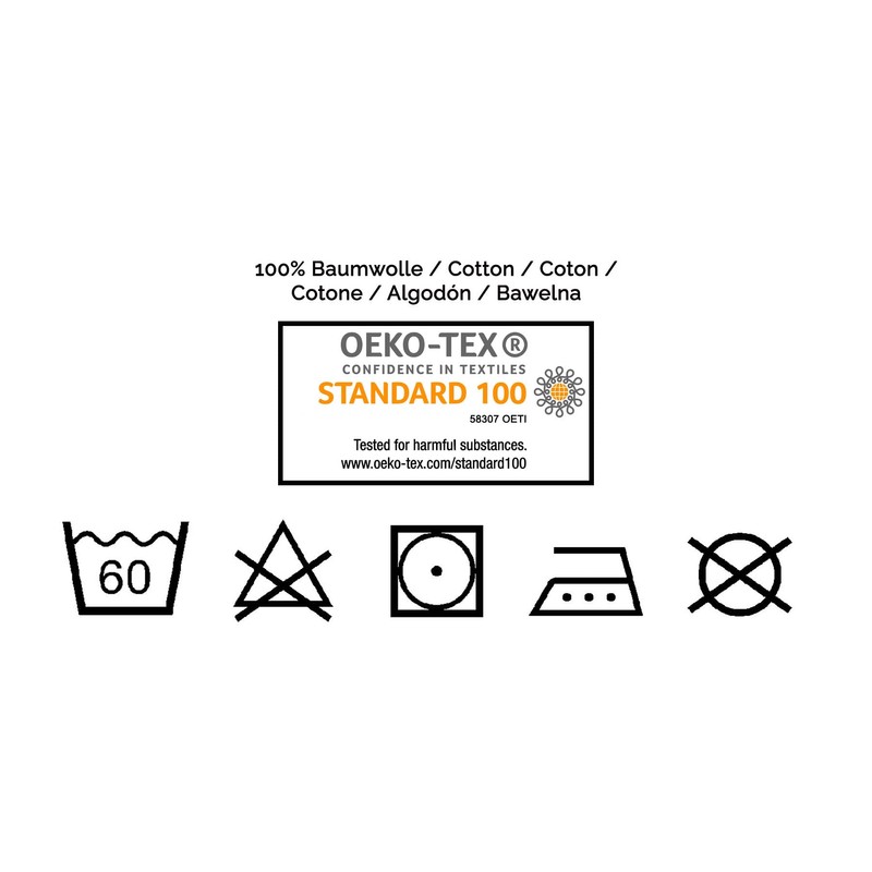 ZOLLNER Tea Towel Set 5 Pieces 100% Cotton 50 x