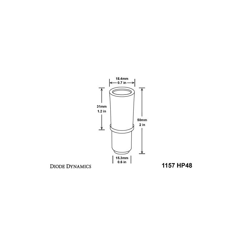 1157 LED Bulb HP48 LED Amber Single Diode Dynamics