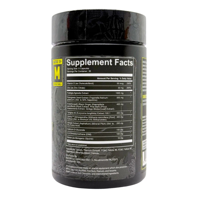 Suplemento Deportivo Nutrifitt Phage Testosterona 150 Cpsulas Sin Gluten