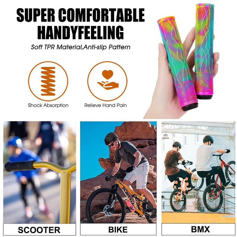 Scooter Grips - Mixed Color Bike Bicycle MTB Handlebar Grips
