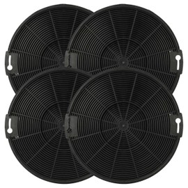 vhbw 4 x Activated Carbon Filters Compatible with Zanussi ZHC9131X, ZHG511G, ZHC6131X, ZHG51250GA, ZHG51260GA, ZHG512G Cooker Hood - 15 cm