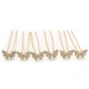 Bridal/Wedding/Prom/Party Set Of 6 Gold Plated Crystal 'Butterfly' Hair Pins