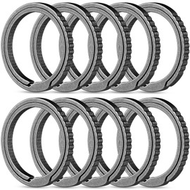FEGVE Small Titanium Side Pushing Keychain Rings, Easy Open Key Chain Ring for Men and Women-0.86 in/10pcs