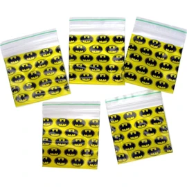 Grip Seal Bags Resealable Plastic Bags Poly Plastic Storage Bags Zip Lock Bags Baggies 30x30mm Small Plastic Bat Desing Bag (200)