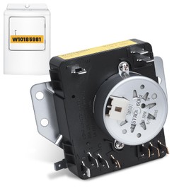 W10185981 Dryer Timer for AP6016540 1481704 PS11749830 Compatible with Whirlpool OEM Quality Dryer Parts, 2-Year Warranty, Easy Installation