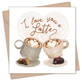 Valentines Day Card - Love You a Latte