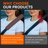 GAMPRO Perforated Breathable Car Seat Belt Pads, Microfiber Synthetic Leather