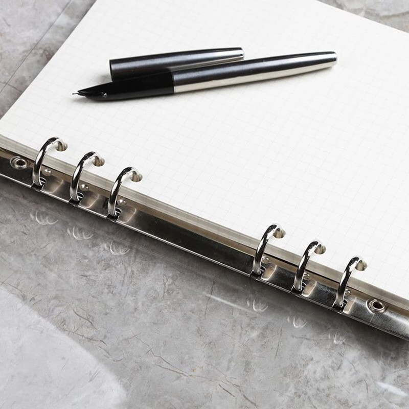 A5 Ring Binder Cover Transparent Soft PVC 6 Holes Ring