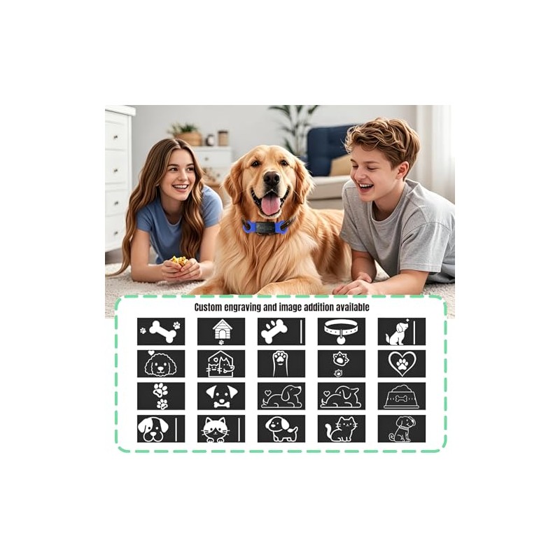 Pack de 3 Custom Slide On Silent Pet ID Tags,