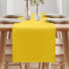 Waterproof Table Runner, Table Runners Modern, Table Runners Decorative Waterproof, Table Runners Outdoor, Waterproof Table Runners Modern for Kitchen Dining Room Party (40*180 cm, Yellow)