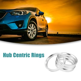 ACROPIX 64.1mm to 56.1mm Universal Hub Centric Rings Silver Tone - Pack of 4