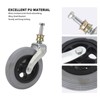 Wheelchair Replacement Wheel Grey 6 Inch PU Inflatable Universal Wheelchair