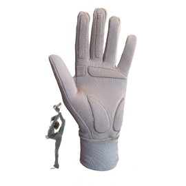 YamerSK8 Figure Skating Gloves with Gel Pads Palm Protection for Practice Competition (Tan, M)