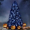 6FT Black Christmas Tree Prelit, Pre Lit Artificial Tree with
