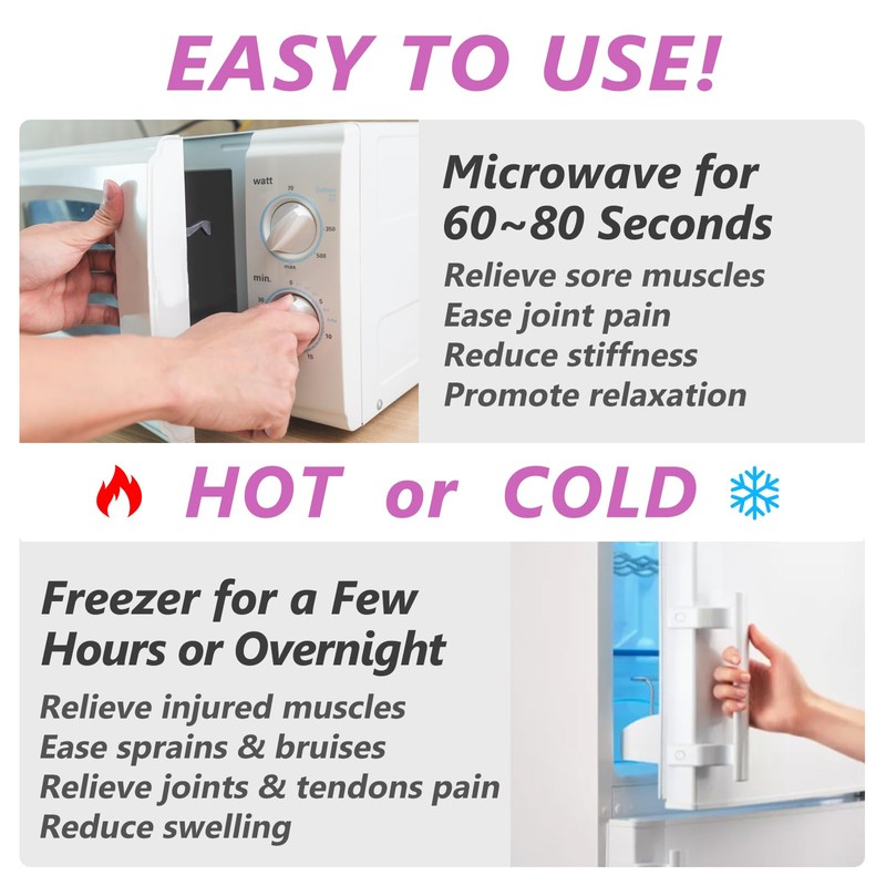 RelaxCoo Microwavable Heating Pad for Neck, Shoulders, and Back -
