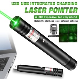 LUEIIN Long Range Laser Pointer 10000 Feet Visible Beam,USB Rechargeable Green Laser Pointer High Power for Presentations