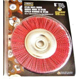 FITS for MIBRO 6" Nylon Wheel Brush Medium GRIT Bench Grinder 5/8 1/2 Arbor 889511 Wire