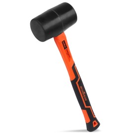 HORUSDY 16 Oz Rubber Mallet Hammer, Fiberglass Rubber Mallet Handle