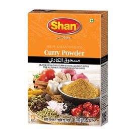 Shan Curry Powder Recipe and Seasoning Mix 3.52 oz (100g) - Spice Powder for Meat, Vegetable and Lentil Curry - Suitable for Vegetarians - Airtight Bag in a Box
