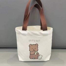 Cute Cartoon Mini Canvas Eco Bag - Portable for Kids & Students, Summer Birthday Gift Free Size/ABC 27*22*8 10ea