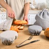 BIEOFFEI 4 Pack Sourdough Bread Bags Linen Bread Bags for