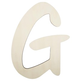 12 Inch Unfinished Wooden Letter G, Large Wood Letters for DIY Crafts, Thickness 1/8" Blank Unfinished Wooden Alphabet for Home Wall Decor DIY Letters Crafts