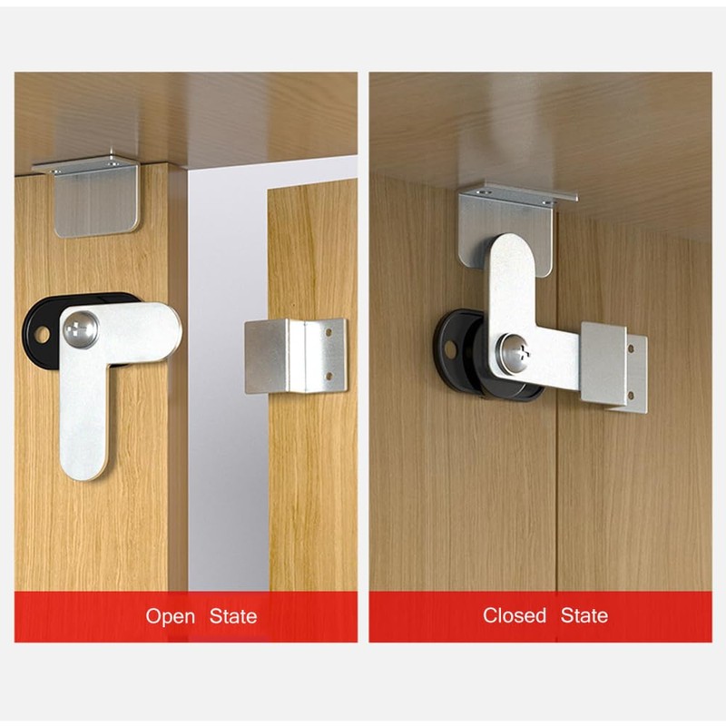 Set of 2 Double Door Cabinet Locks Furniture Locks with