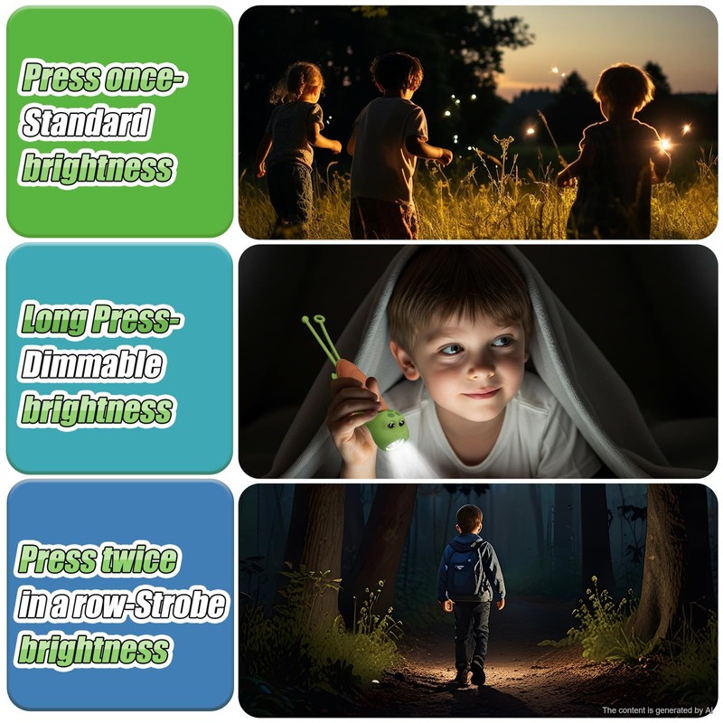 Tepreswes Teprewes Turtle Outdoor Kid's Flashlight Rechargeable, Led Flashlight, Fun