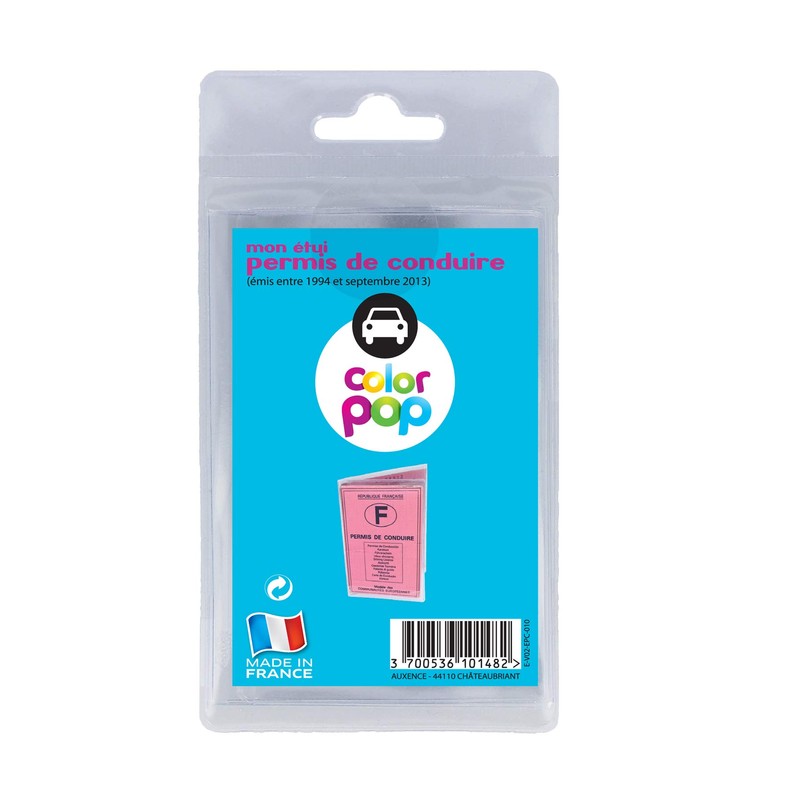 COLOR POP 550033 Aufbewahrungsbox für Führerschein aus PVC, transparent