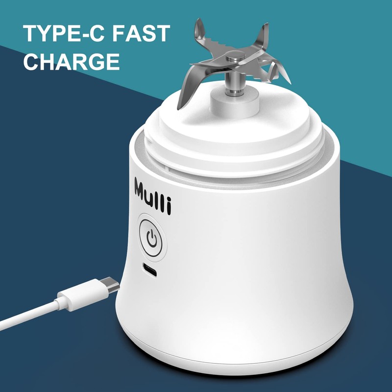 Mulli Portable Blender,USB Personal Mixer for Shakes and Smoothies,Mini Blender,