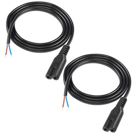 MEIRIYFA IEC320 C7 Power Cable Pigtail Cord,C7 Female Plug Bare Wire Open End Extension Replacement Connector for Laptop,Camera Printer (1M)